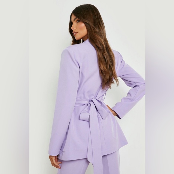 NWT LILAC OBI TIE WAIST TAILORED BLAZER - Picture 4 of 5